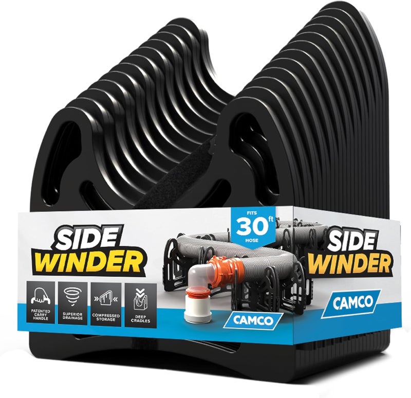 Camco دعم خرطوم الصرف RV بطول 30 قدم - تصميم مرن قابل للتلسكوب لتجنب العقبات واحتضان عميق لتأمين خرطوم الصرف RV - جاهز للاستخدام ومطوي لتخزين RV (43061) - Image 1